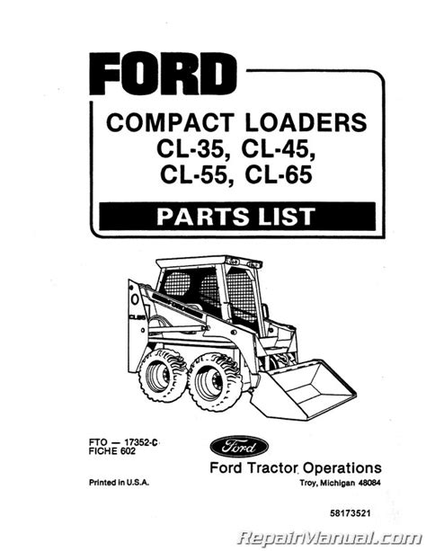 ford cl45 skid steer specs|ford cl55 skid steer specs.